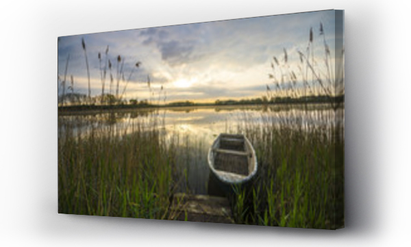 jezioro, Krajobrazy, łódki