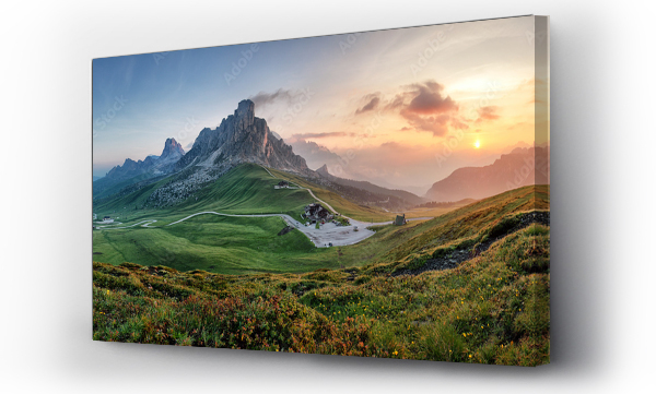 Wizualizacja Obrazu : #107825577 Mountain nature panorama in Dolomites Alps, Italy.