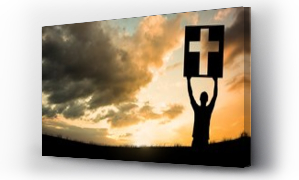 Wizualizacja Obrazu : #107856700 Composite image of cheering male silhouette