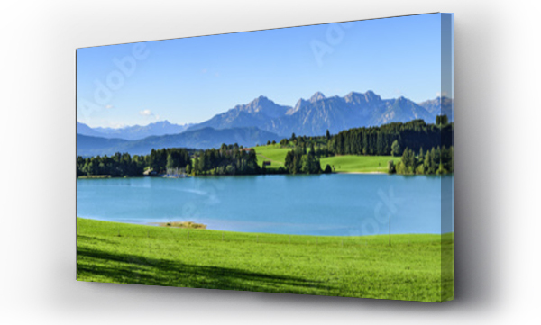Alpy, Krajobrazy, las, Panorama, panoramiczny, sceneria