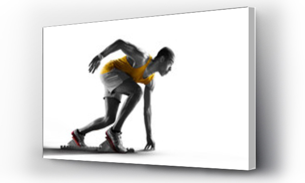 Wizualizacja Obrazu : #111394238 Sport. Izolowany sportowiec biegacz. Sylwetka