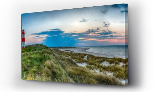 Sylt na plaży Panorama Wieczorny nastrój przy latarni morskiej