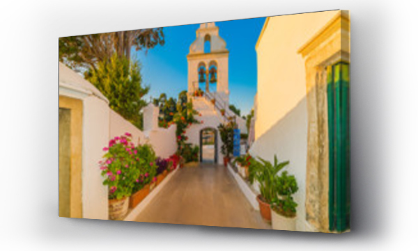 Wizualizacja Obrazu : #116486274 Vlacherna monastery entrance part of historical culture site of Panay village in Corfu island, Greece