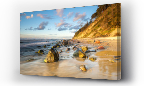 bałtyk plaża, międzyzdroje, morze, plaża, zachód słońca