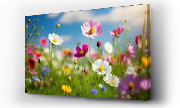 Kolorowe kwiaty, Krajobraz kwiaty, Kwiaty, łąka