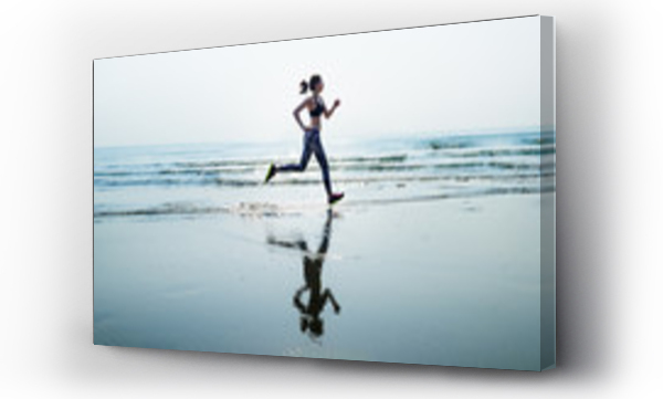 Wizualizacja Obrazu : #121883536 Run Sea Sand Sport Sprint Relax Exercise Beach Concept