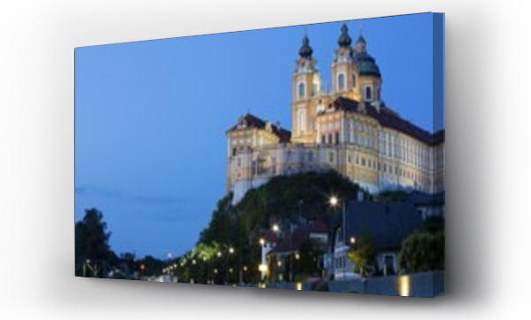 Wizualizacja Obrazu : #1229054650 Benedictine Abbey of Melk Abbey at dusk, UNESCO World Heritage Site, Melk, Wachau, Lower Austria, Austria, Europe