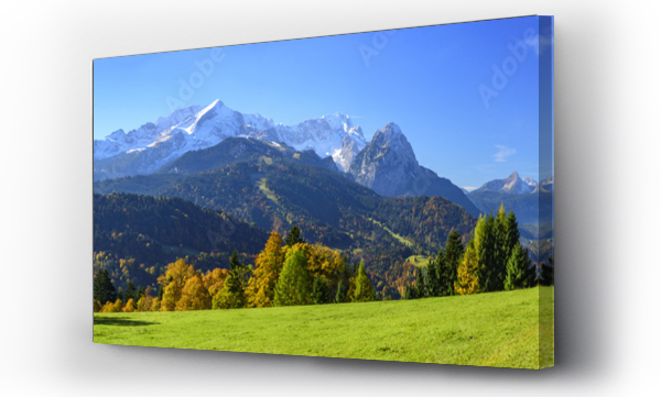 Wizualizacja Obrazu : #124494476 Herbstliche Natur in Oberbayern bei Garmisch-Partenkirchen