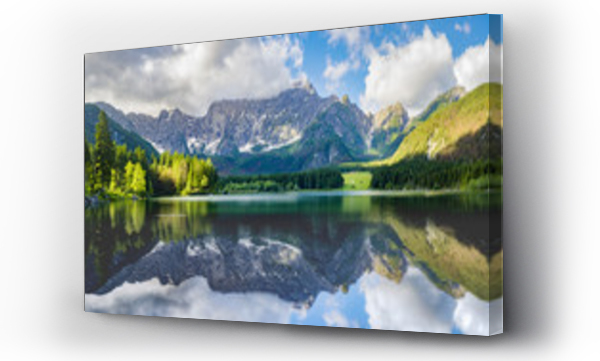 Wizualizacja Obrazu : #124596468 Jezioro alpejskie o poranku