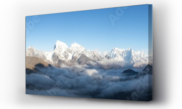 Wizualizacja Obrazu : #125360099 panorama of Mount Everest, Lhotse, Makalu and Cho Oyu