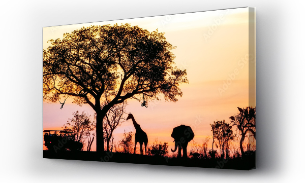Wizualizacja Obrazu : #127838169 African Safari Silhouette Banner