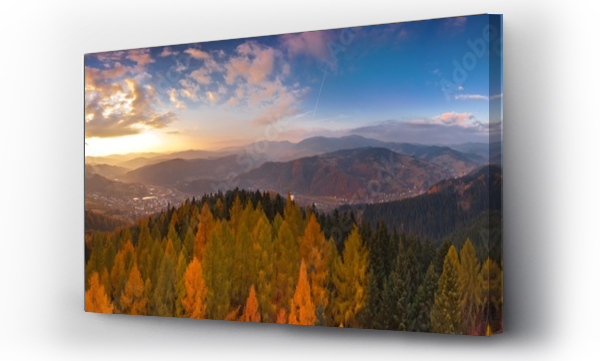 beskid sądecki, chmury, góry, jesień, las, Las jesień, Liście, pejzaż, Pejzaż górski, zachód słońca