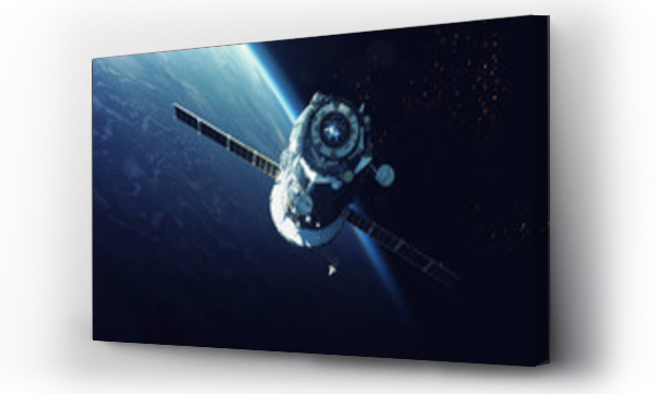 Wizualizacja Obrazu : #132366192 Spacecraft. Cosmic art, science fiction wallpaper. Beauty of deep space. Billions of galaxies in the universe. Elements of this image furnished by NASA