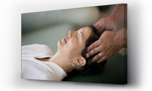 Wizualizacja Obrazu : #134388381 Woman receiving a head massage at spa