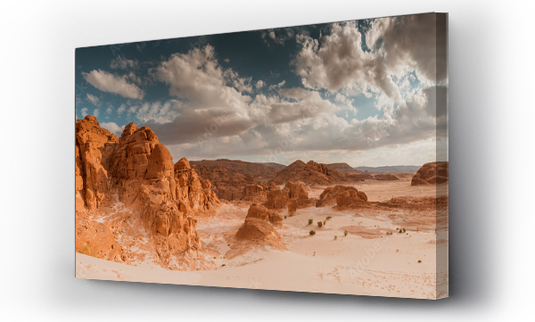 Panorama Pustynia Piaszczysta Synaj, Egipt, Afryka