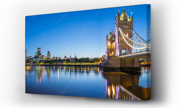 Wizualizacja Obrazu : #138898515 Panorama of London Tower Bridge and skyscrapers in financial district in London, UK