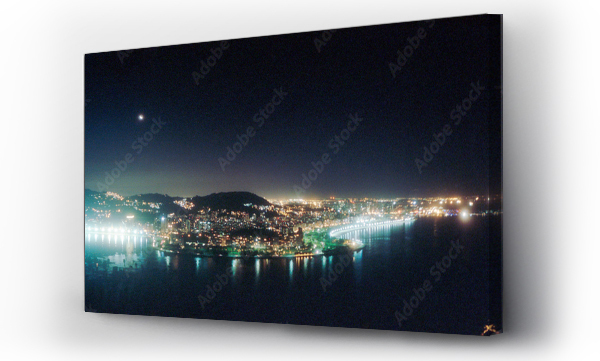 Wizualizacja Obrazu : #1392874286 Rio de Janeiro lit up at night viewed from Sugarloaf Mountain, Brazil.