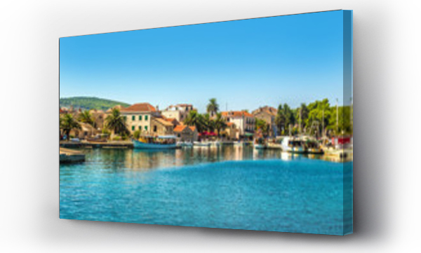 Wizualizacja Obrazu : #141389015 Chorwacja - wyspa Hvar. Port w miasteczku Sucuraj na wyspie Hvar.