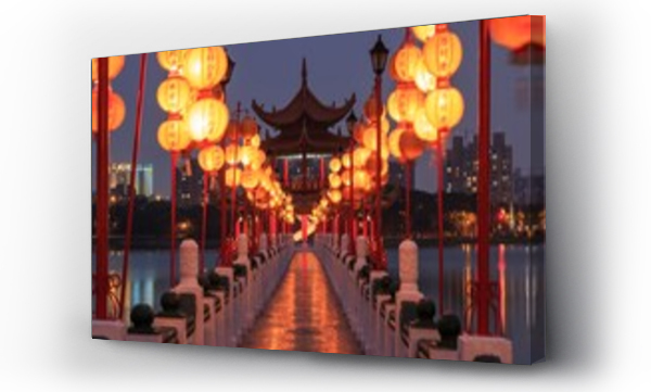 Wizualizacja Obrazu : #141765651 Spring and Autumn Pavilions, Lotus Pond, Kaohsiung, Taiwan