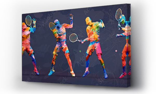 Wizualizacja Obrazu : #148455767 Abstract tennis player