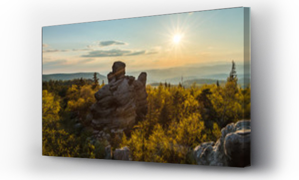 formacje skalne, góry, złote, złote   liscie, Złote liscie