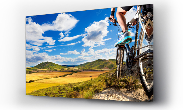 Wizualizacja Obrazu : #156664434 Rower górski.Sport i zdrowe życie.Sporty ekstremalne.Rower górski i człowiek.Styl życia na świeżym powietrzu sport ekstremalny