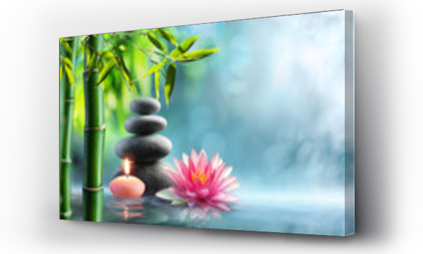 Spa - Naturalna Terapia Alternatywna z kamieniami do masażu i lilią wodną w wodzie