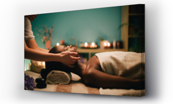 Wizualizacja Obrazu : #159066972 Woman receiving a head massage at spa