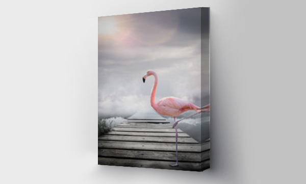 Pink flamingo wyimaginowany świat