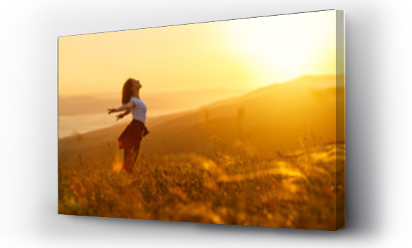 kobiet, natura, Sunset in the mountains