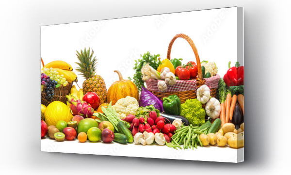 Wizualizacja Obrazu : #163132467 Vegetables and fruits background