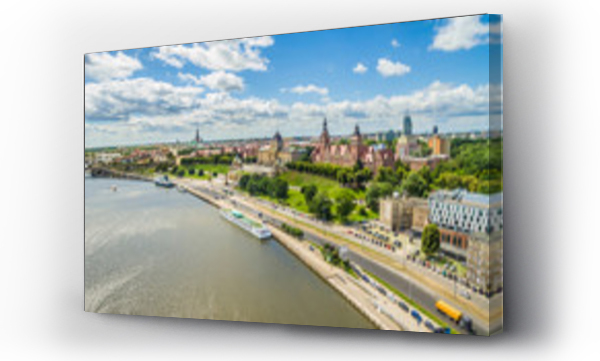 Szczecin - Wa?y Chrobrego i nabrze?e rzeki Odry. Krajobraz miasta z lotu ptaka.