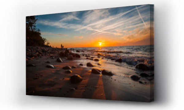 morze, morze bałtyckie, polskie morze, zachód słońca, Zachód słońca morze