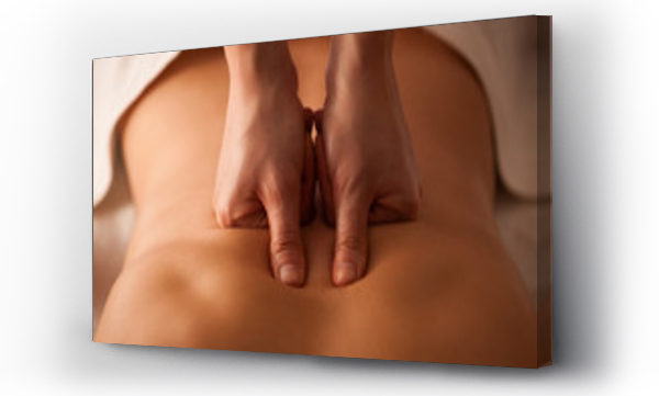 Wizualizacja Obrazu : #165121487 Close up of a woman receiving back massage at spa