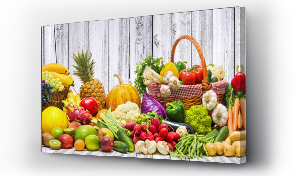 Wizualizacja Obrazu : #165307555 Vegetables and fruits background
