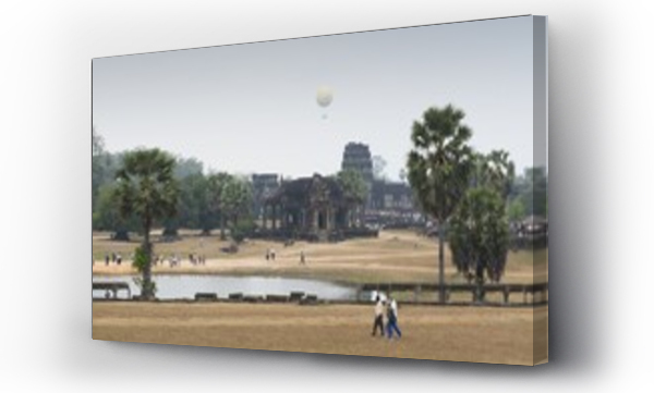 Wizualizacja Obrazu : #1654627261 Hot Air Balloon over Angkor Wat, Siem Reap, Cambodia