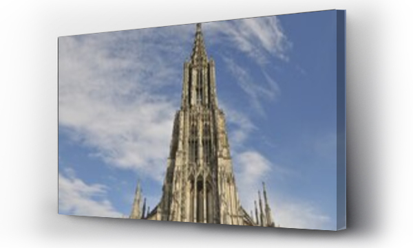 Wizualizacja Obrazu : #1654646335 Ulmer Muenster church, Ulm Minster, 161.53m, tallest church tower in the world, Muensterplatz square, Ulm, Baden-Wuerttemberg, Germany, Europe