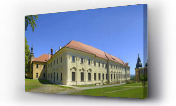 Wizualizacja Obrazu : #1665314730 Chotesov, Pilsen region, Bohemia, Czech Republic - National cultural monument of the former nunnery in late Baroque reconstruction owned by the municipality of Chotesov