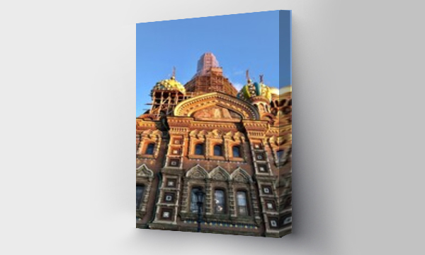 Wizualizacja Obrazu : #1670594325 Church of the Savior on Spilled Blood with golden domes under restoration in St Petersburg Russia