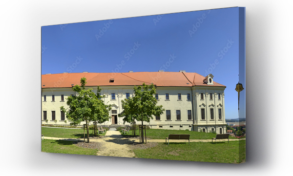 Wizualizacja Obrazu : #1685056279 Chotesov, Pilsen region, Bohemia, Czech Republic - National cultural monument of the former nunnery in late Baroque reconstruction owned by the municipality of Chotesov