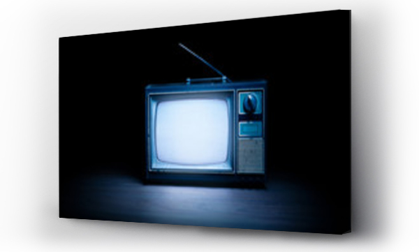 Telewizor retro z białym szumem / obraz o wysokim kontraście