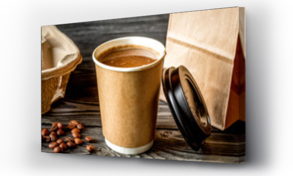 Wizualizacja Obrazu : #176517375 coffee cup to go at wooden background
