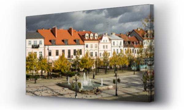 Wizualizacja Obrazu : #176551775 Stary Rynek w P?ocku - kamienice i fontanna Afrodyta