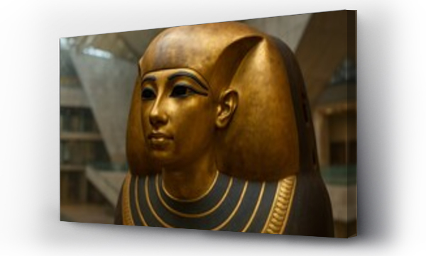 Wizualizacja Obrazu : #1775095798 Ancient Egyptian falcon-headed sarcophagus statue ? Horus, mythology, museum antiquity, Egyptian civilization