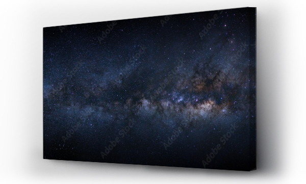 Panorama galaktyki drogi mlecznej z gwiazdami i pyłem kosmicznym we wszechświecie