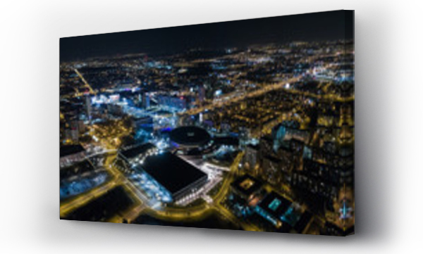 Wizualizacja Obrazu : #186041138 Nocna panorama miasto katowice