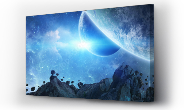 astronomia, fantasy, kosmos, księżyc, Panorama, planety, star, star wars