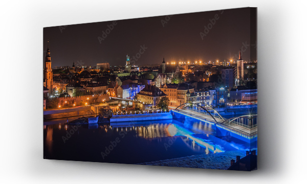 miasto, most, Noc most woda, opole, wieża