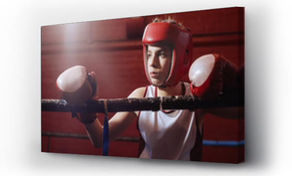 Wizualizacja Obrazu : #198190243 A thoughtful boxer looking away before a fight