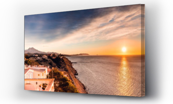 morze, wschód słońca